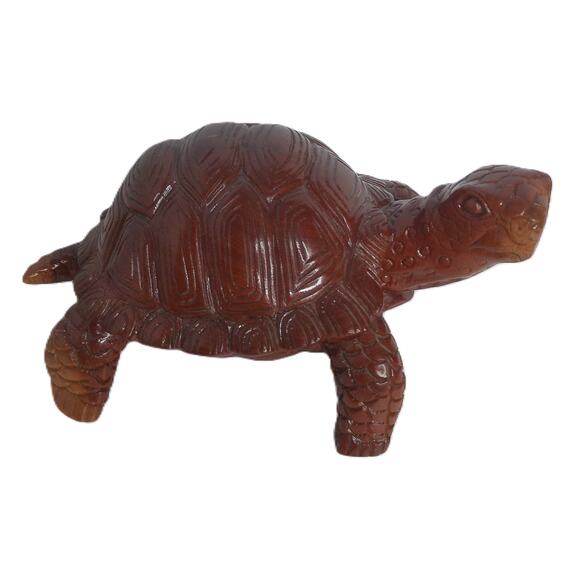 Vintage Hand Carved Signed Large Turtle Tortoise - Picture 1 of 7